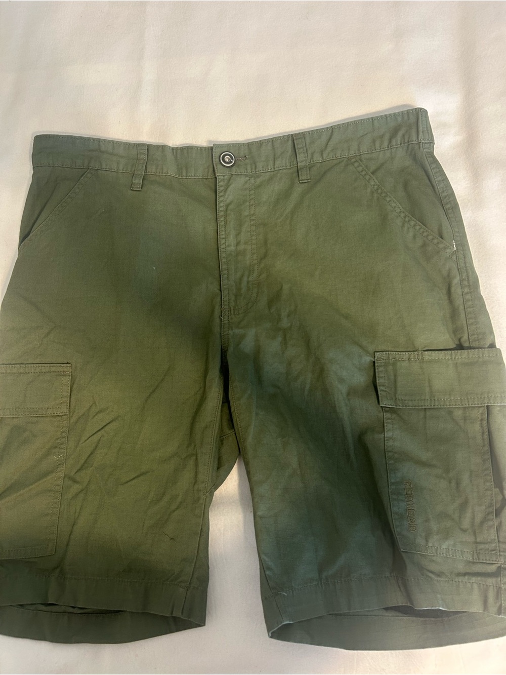 RedHead Olive Green Cargo Shorts for Men
